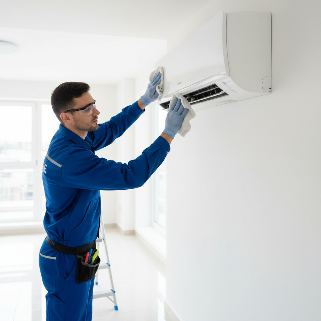 Professional aircon cover and panel wipes service