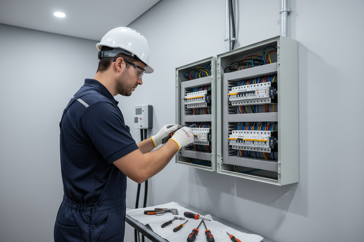 Professional DB box installation service by a licensed electrician